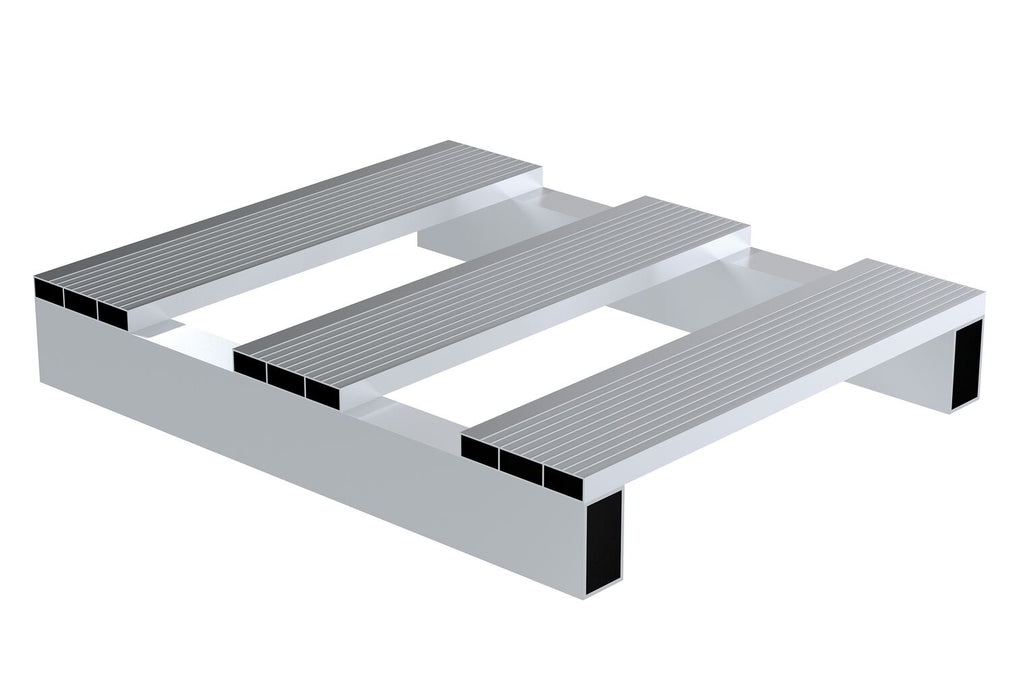 Vestil SKID-2024-A Aluminum Half Skid 19-7/8 In x 24 In 4,000 lb. Capacity Silver