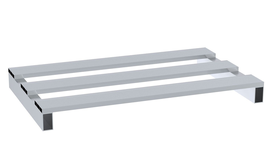 Vestil SKID-4024-A Aluminum Half Skid 24 in. x 39-7/8 in. x 3-3/4 in. 4,000 lb. Capacity Silver