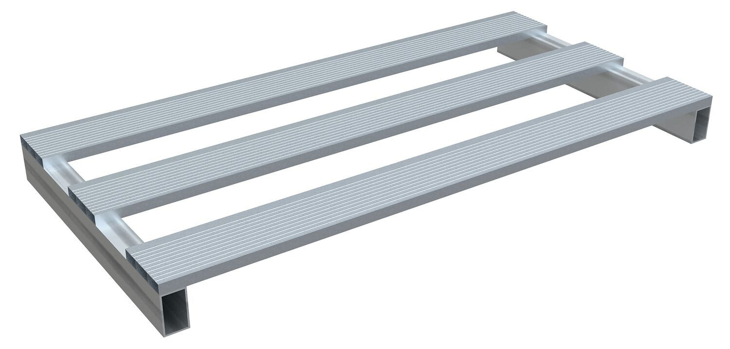 Vestil SKID-4824-A Aluminum Half Skid 24 in. x 47-7/8 in. x 3-3/4 in. 4,000 lb. Capacity Silver