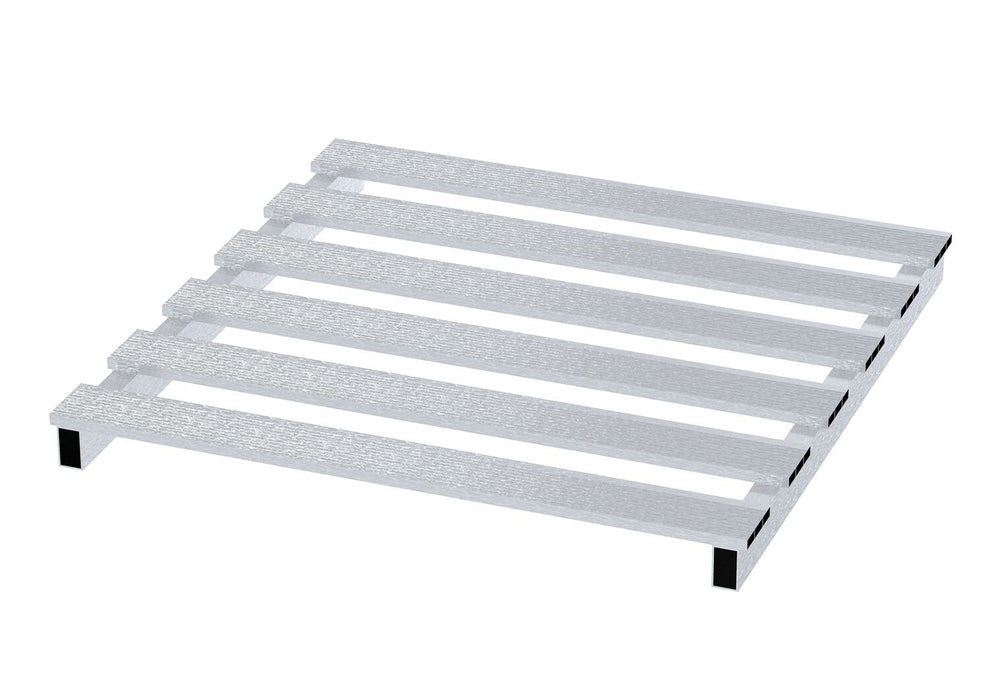 Vestil SKID-4848-A Aluminum Half Skid 48 in. x 47-7/8 in. x 3-3/4 in. 4,000 lb. Capacity Silver