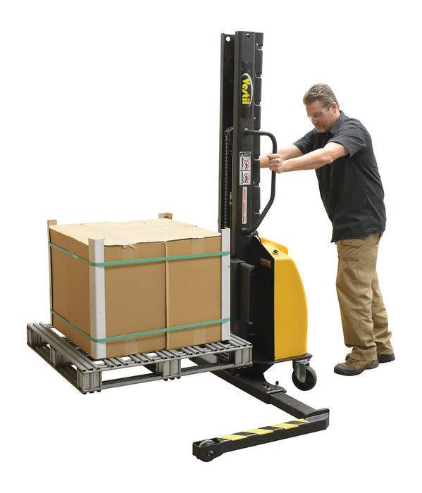 Vestil SLNM-63-AA steel narrow mast stacker dc powered - view 6