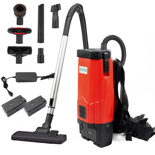 SANITMAX Backpack Vacuum SM05-D, 106 CFM Cleaner, 1.3 Gal Capacity, Dual Battery Pack, Up to 60 Min Runtime - Main...