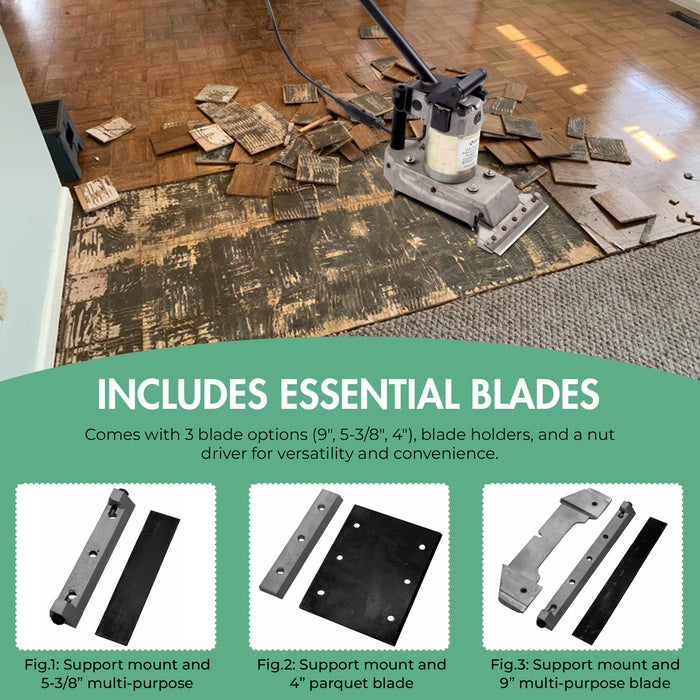 SANITMAX SM06 Electric Floor Scraper Machine, 3800 RPM, Vinyl Carpet Wood Floor Remover - Detail View