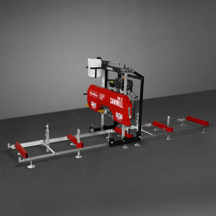 22" Portable Sawmill,  224cc 7HP DUCAR Gasoline Engine,  18" Board Width,  13' Track Length ,  SM-22