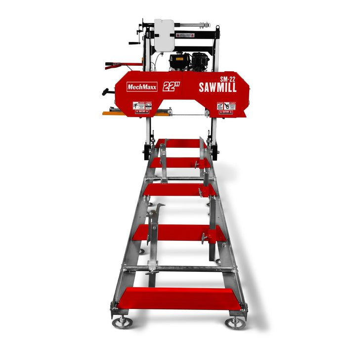 22" Portable Sawmill,  224cc 7HP DUCAR Gasoline Engine,  18" Board Width,  13' Track Length ,  SM-22