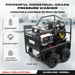SANITMAX SM4000 Hot & Cold Water Gas Pressure Washer – 4,000 PSI, 4.0 GPM, Diesel Heated, Professional... - Side View