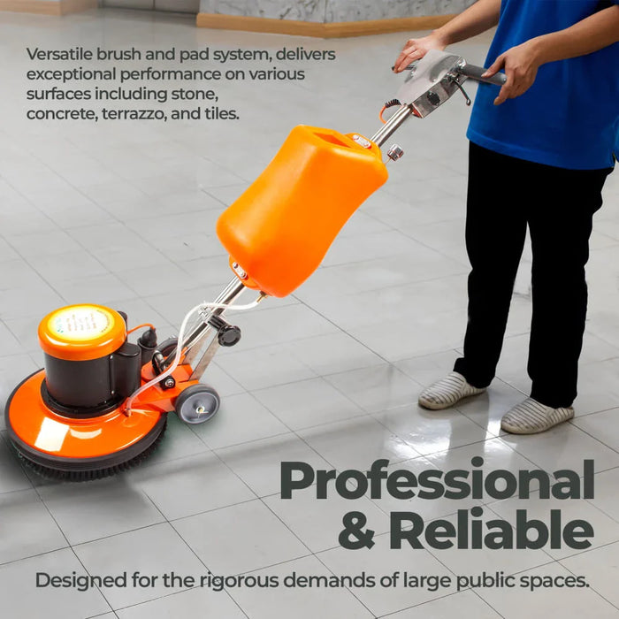 SANITMAX SM420AC 17" Professional Multi-Functional Floor Buffer Scrubber - High Power, Large Capacity... - Lifestyle View