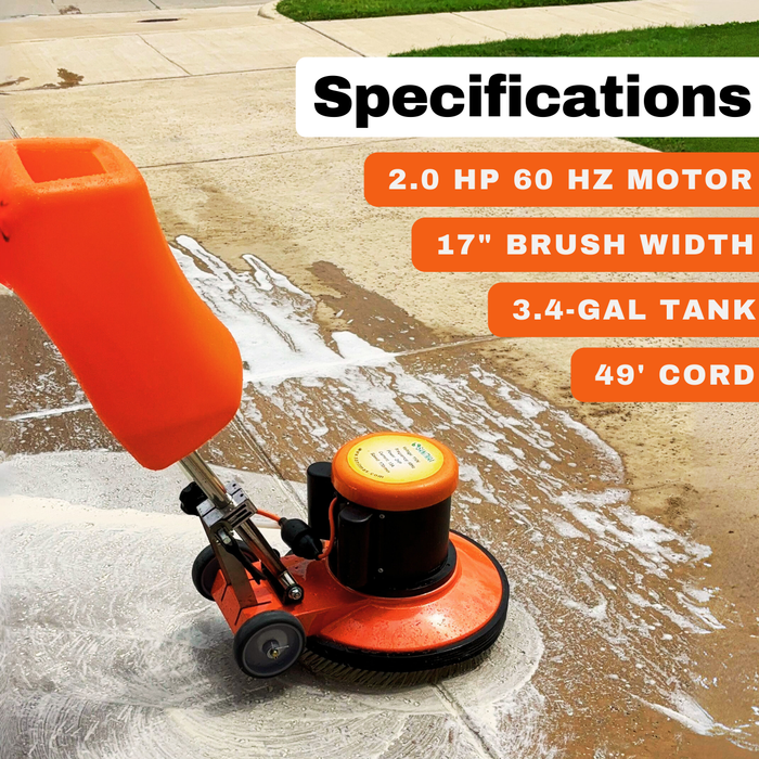 SANITMAX SM421AC 17" Professional Multi-Functional Floor Buffer Scrubber - High Power, Large Capacity... - Lifestyle View