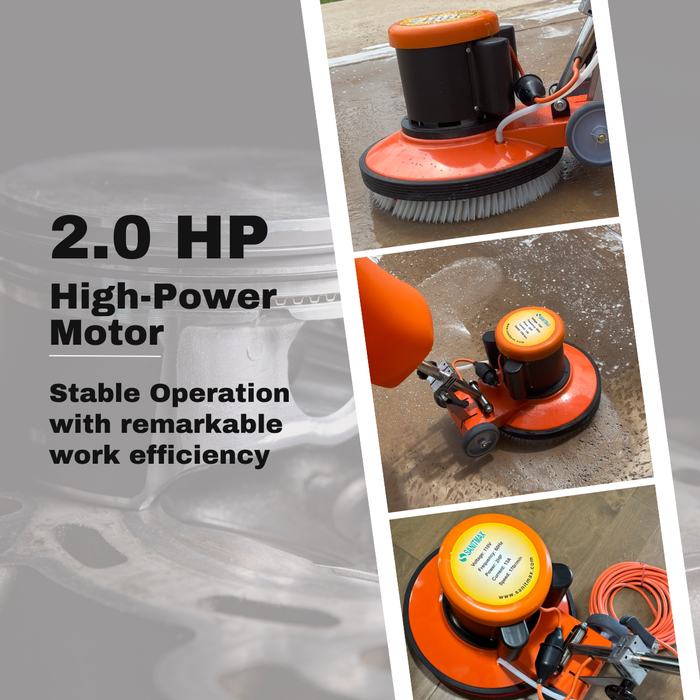 SANITMAX SM421AC 17" Professional Multi-Functional Floor Buffer Scrubber - High Power, Large Capacity for... - Detail View