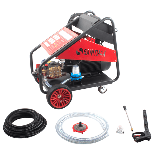 SANITMAX SM5000 Industrial Electric Pressure Washer – 5000 PSI, 5.5 GPM, 20 HP, 460V 3-Phase Cold Water System