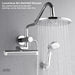 Forno Acqua Fall Mini 9-Inch Overhead Rainfall Shower with 2.5 GPM Flow Rate, Handheld, 7... Kitchen Appliance - Dimensions