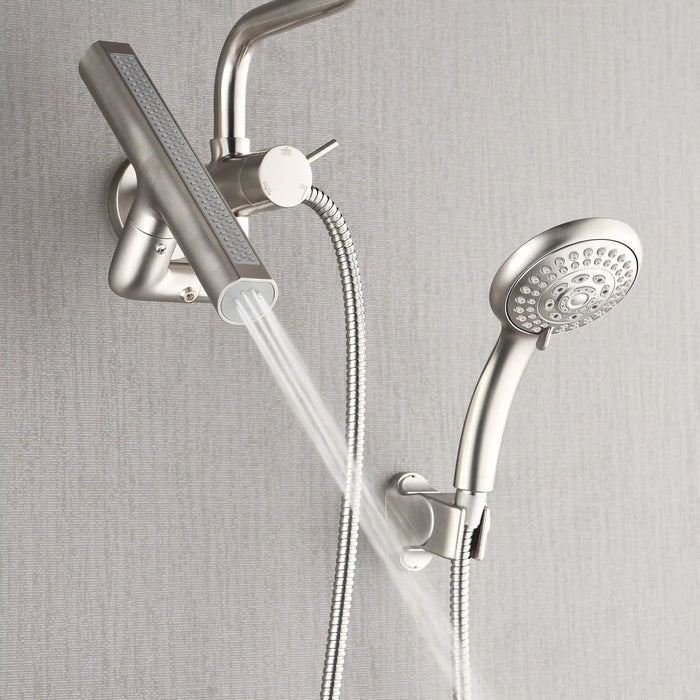 Forno Acqua Fall Mini 8-Inch Overhead Rainfall Shower with 1.8 GPM Flow Rate, Handheld, Body Jets in Brushed Nickel (SMW2BN-C8)