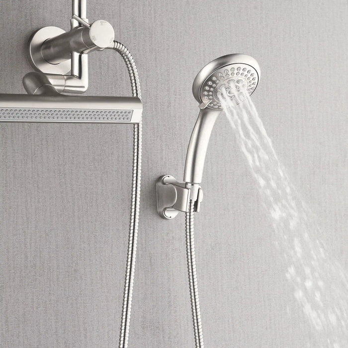 Forno Acqua Fall Mini 8-Inch Overhead Rainfall Shower with 1.8 GPM Flow Rate, Handheld, Body Jets in Brushed Nickel (SMW2BN-C8)