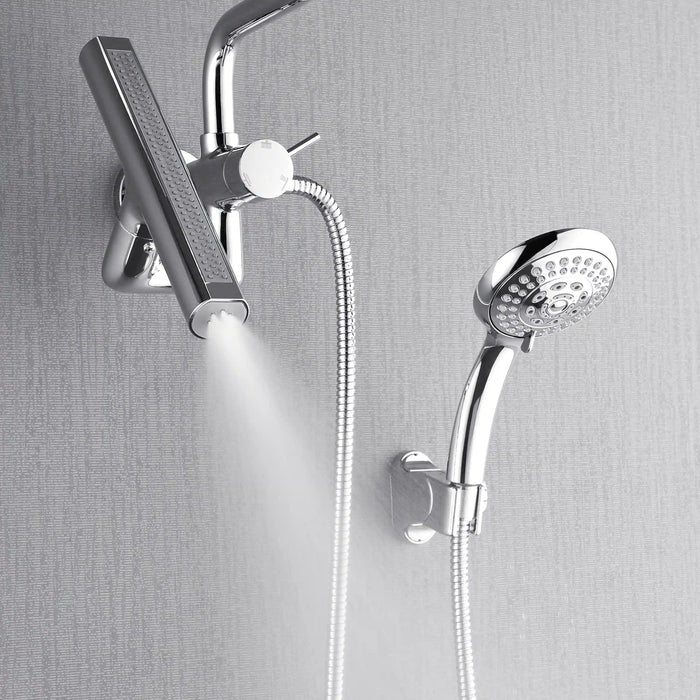 Forno Acqua Fall Mini 8-Inch Overhead Rainfall Shower with 1.8 GPM Flow Rate, Handheld, Body Jets in Polished Stainless Steel (SMW2CP-C8)