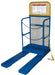 Vestil SP-175 Steel Stock Picker Work Platform 60 in. Expanded Metal Back Height 4,000 lb. Capacity Blue / Yellow