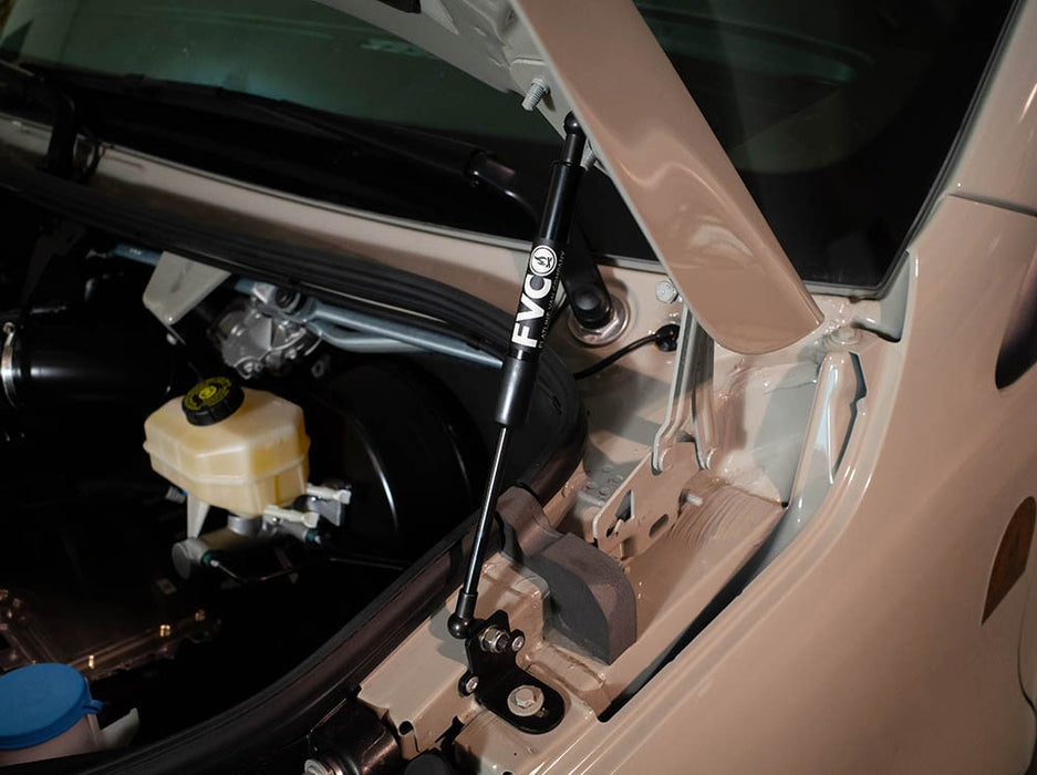 Flatline Van Co. 2019-2026 Mercedes-Benz Sprinter Van Hood Strut Kit – installed on vehicle, image 8 of 10