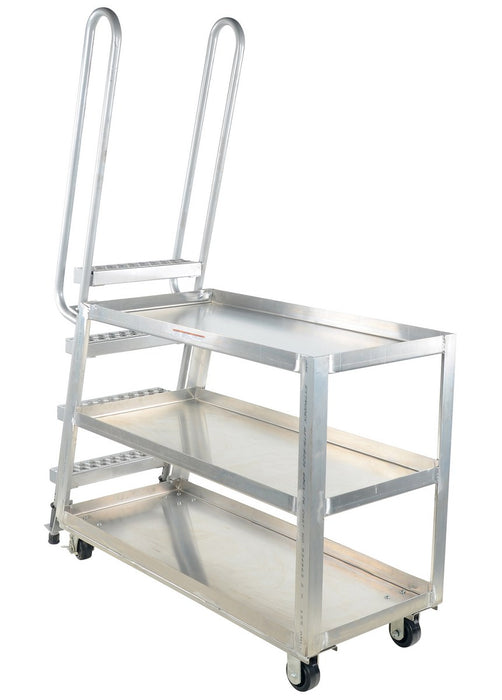 Vestil SPA-HD-2252 Aluminum High Duty Stock Picker Truck with Steel Ladder 56 In x 21-7/8 In x 73-5/16 In 500 lb. Capacity
