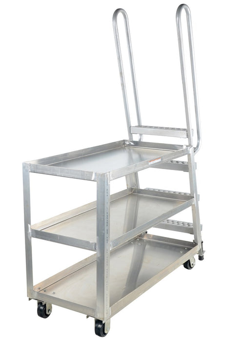 Vestil SPA-HD-2252 aluminum high duty stock picker truck with steel ladder - view 2