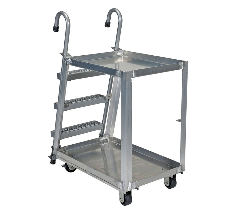 Vestil SPA2-2236 Aluminum Stock Picker with Steel Ladder 40 in. x 21-7/8 in. x 50-3/16 in. 660 lb. Capacity