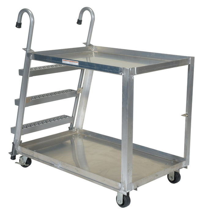 Vestil SPA2-2840 Aluminum Stock Picker with Steel Ladder 44 in. x 27-7/8 in. x 50-3/16 in. 660 lb. Capacity