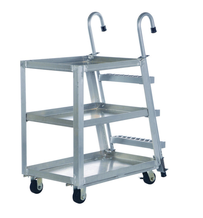 Vestil SPA3-2236 aluminum stock picker with steel ladder - view 2
