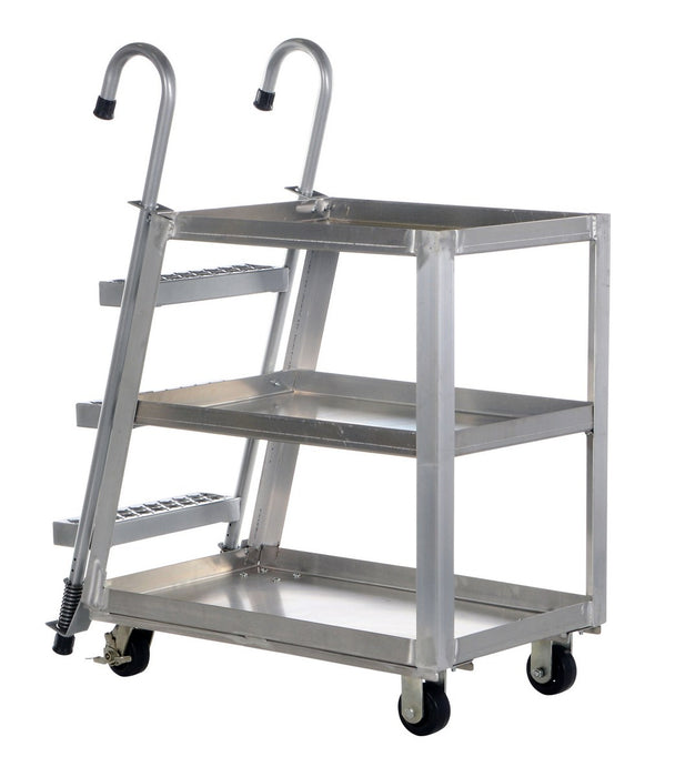 Vestil SPA3-2840 Aluminum Stock Picker with Steel Ladder 44 in. x 27-7/8 in. x 50-3/16 in. 1,000 lb. Capacity