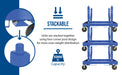 Vestil SPC-3654-VB steel heavy duty v bottom stackable material cart feature overview 1