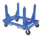 Vestil SPC-3654-VB Steel Heavy Duty V Bottom Stackable Material Cart 36 in. x 54 in. x 40 in. 5,000 lb. Capacity Blue