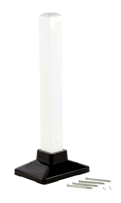 Vestil SPR-POST-W Steel Semi-Permanent Barrier Post White