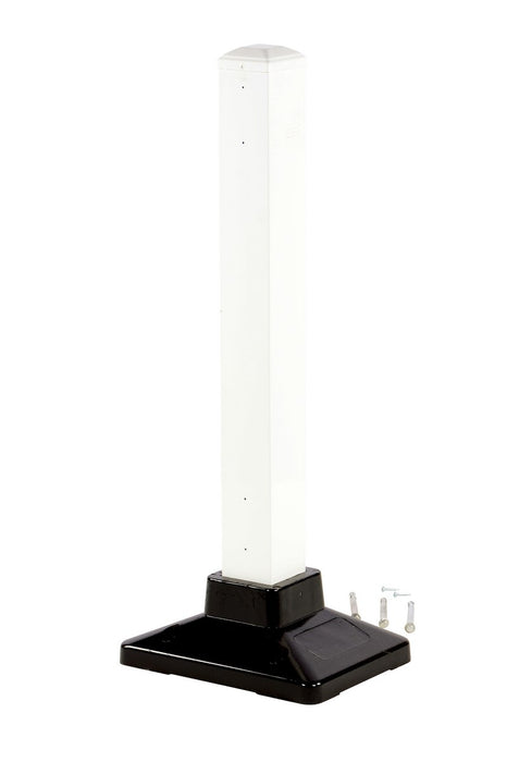 Vestil SPR-POST-W steel semi-permanent barrier post white - view 2