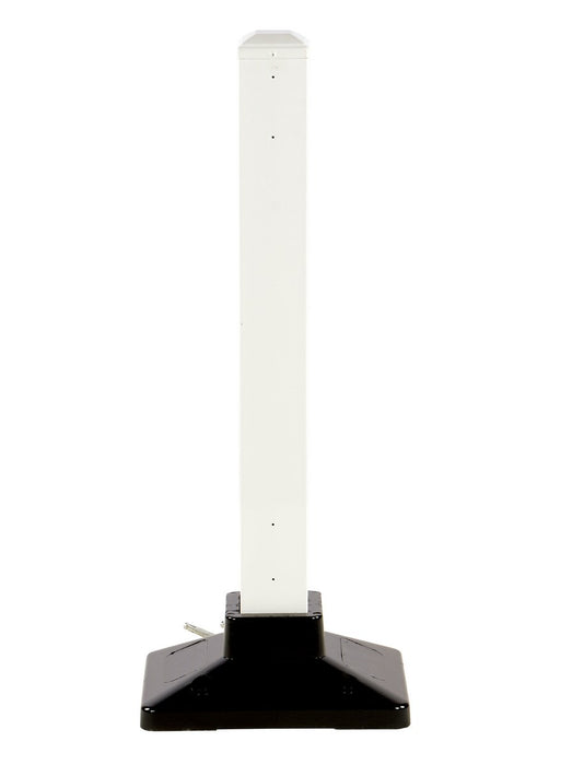 Vestil SPR-POST-W steel semi-permanent barrier post white - view 3