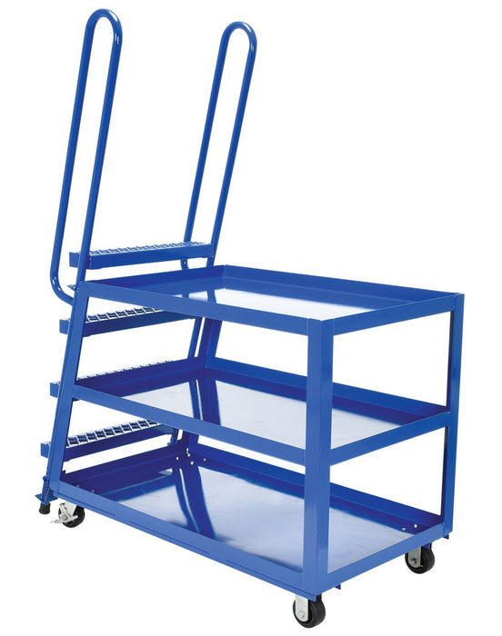Vestil SPS-HD-2852 Steel High Duty Cart with Mold On Rubber Casters 56-1/8 in. x 27-7/8 in. x 73-3/16 in. 1,000 lb. Capacity 