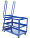 Vestil SPS-HD-2852 Steel High Duty Cart with Mold On Rubber Casters 56-1/8 in. x 27-7/8 in. x 73-3/16 in. 1,000 lb. Capacity 