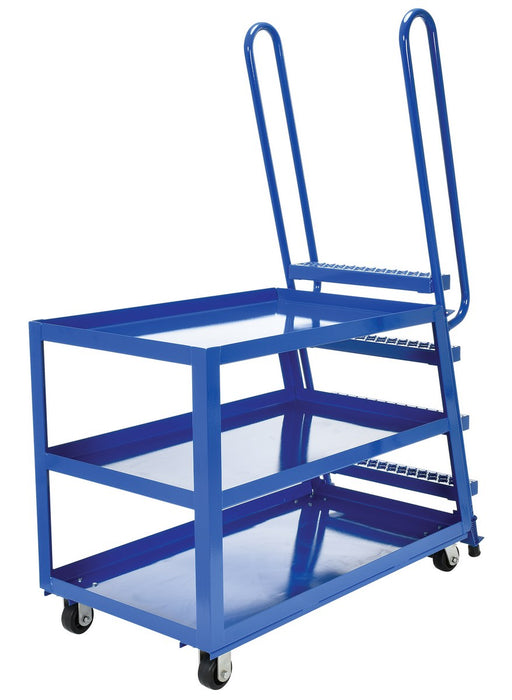 Vestil SPS-HD-2852 steel high duty cart with mold on rubber casters - view 2