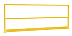 Vestil SQ-108-TB Steel Safety Handrail with Toe Board 110-1/2 in. x 4 in. x 42 in. Yellow