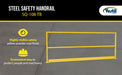 Vestil SQ-108-TB steel safety handrail with toe board feature overview 1