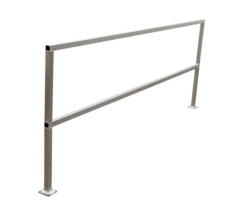 Vestil SQ-A-108 Aluminum Safety Handrail 110-1/2 in. x 4 in. x 42 in. Silver