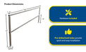 Vestil SQ-A-120 aluminum safety handrail feature overview 1
