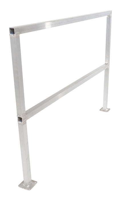 Vestil SQ-A-60 Aluminum Safety Handrail 62-1/2 in. x 4 in. x 42 in. Silver