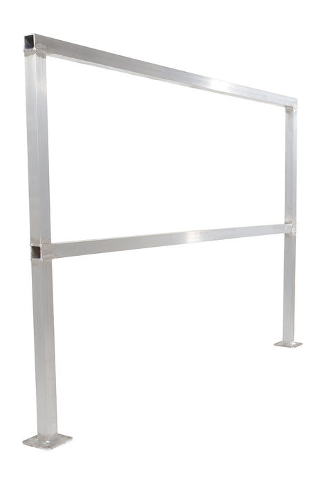 Vestil SQ-A-72 Aluminum Safety Handrail 74-1/2 in. x 4 in. x 42 in. Silver