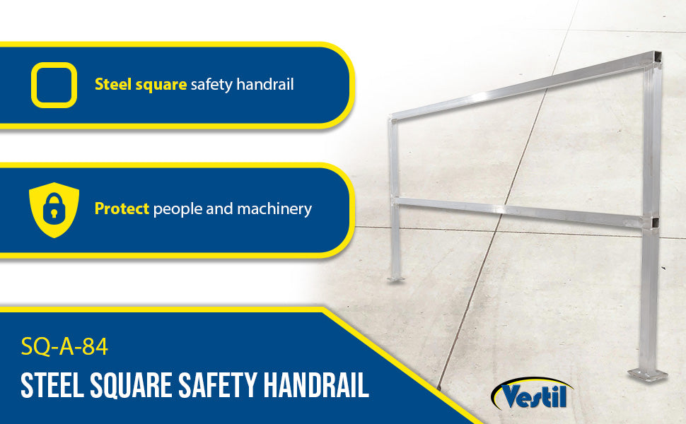 Vestil SQ-A-84 aluminum safety handrail feature overview 2