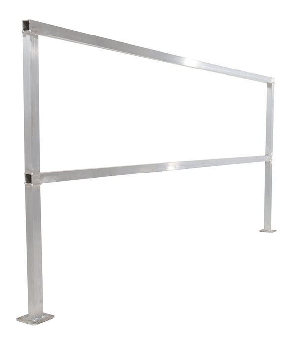 Vestil SQ-A-84 Aluminum Safety Handrail 86-1/2 in. x 4 in. x 42 in. Silver