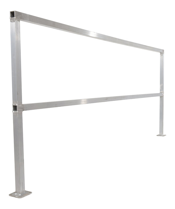 Vestil SQ-A-96 Aluminum Safety Handrail 98-1/2 in. x 4 in. x 42 in. Silver