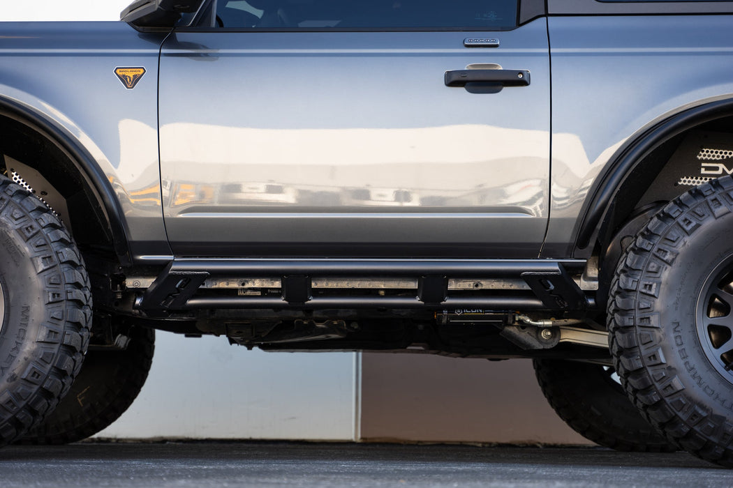 DV8 Offroad 2021-2026 Ford Bronco FS-15 Series 2-Door Rock Sliders – installed on vehicle, image 4 of 13