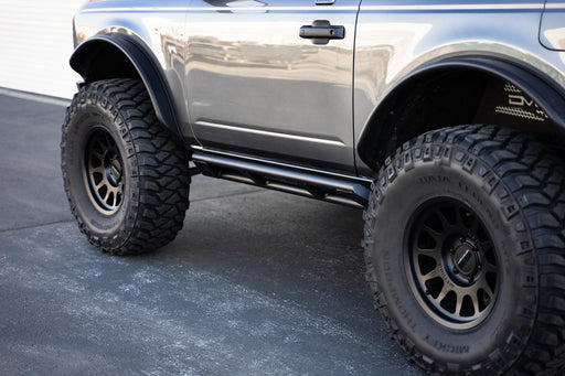 DV8 Offroad 2021-2026 Ford Bronco FS-15 Series 2-Door Rock Sliders – installed on vehicle, image 2 of 13