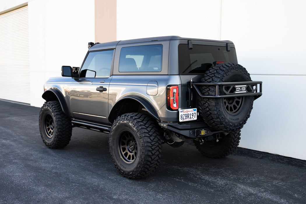 DV8 Offroad 2021-2026 Ford Bronco FS-15 Series 2-Door Rock Sliders – installed on vehicle, image 7 of 13