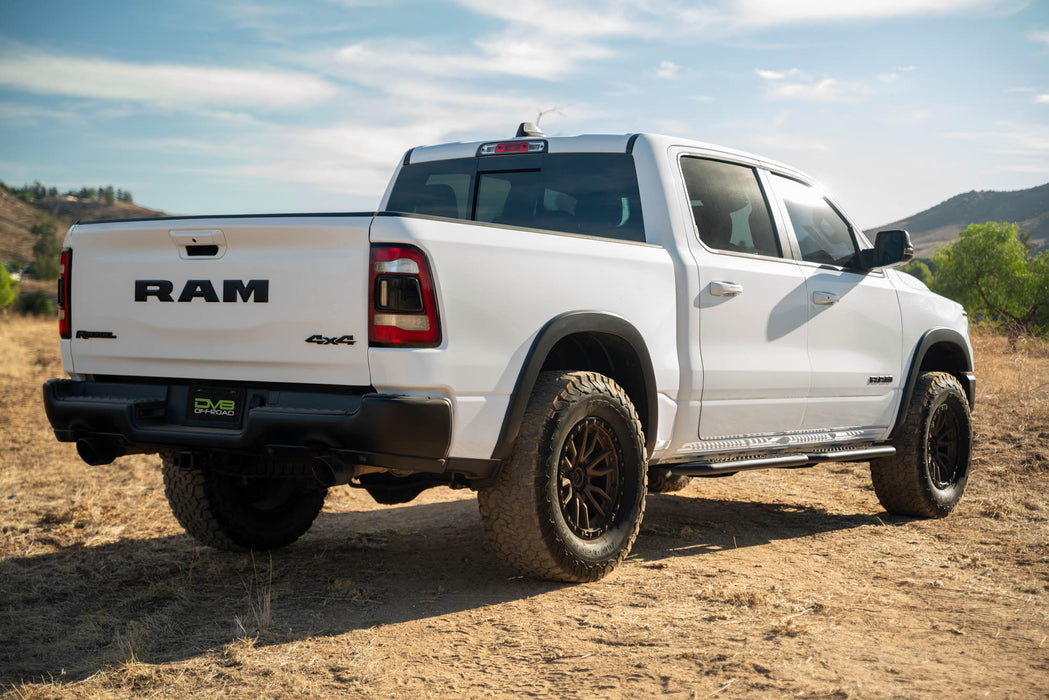 DV8 Offroad 2019-2025 RAM 1500 Crew Cab OE Plus Side Steps – installed on vehicle, image 7 of 14