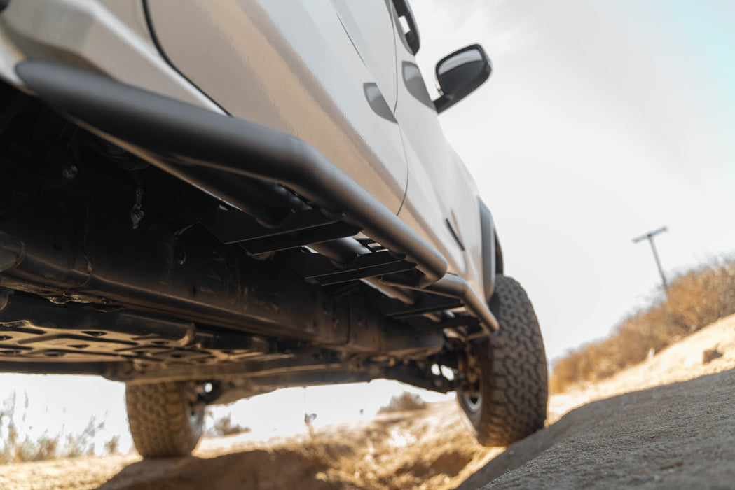 DV8 Offroad 2024-2026 Toyota Tacoma Double Cab OE Plus Side Steps – installed on vehicle, image 14 of 16