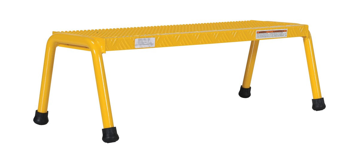 Vestil SSA-1W-Y Aluminum 1 Step Wide Stand 500 lb. Capacity Yellow