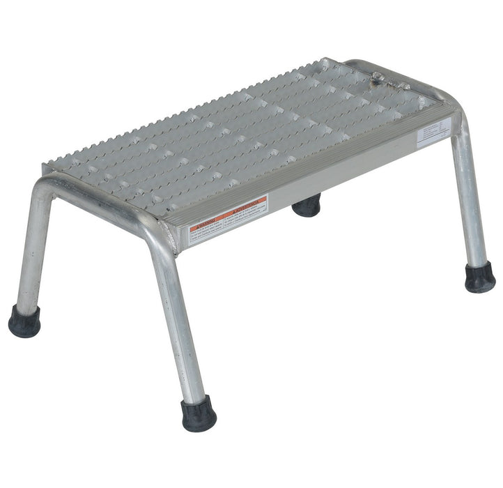 Vestil SSA-1 Aluminum 1 Step Stand 500 lb. Capacity Silver